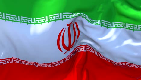 iran flag waving in wind slow motion animation . 4k realistic fabric texture flag smooth blowing on a windy day continuous seamless loop background.