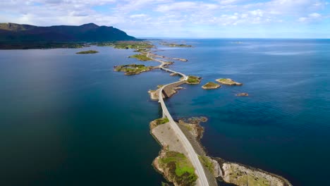 atlantic ocean road aerial footage norway