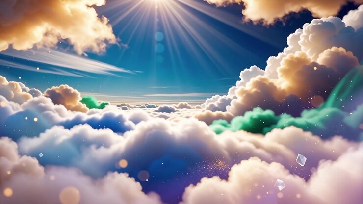 Sfondo di Adorazione Cristiana con Luce Celeste