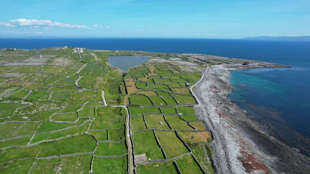 Inisheer drone landscape wild beauty Aran Islands irelands wild Atlantic way