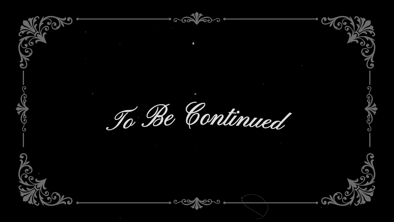 Cartello 'Continua' in stile film muto vintage