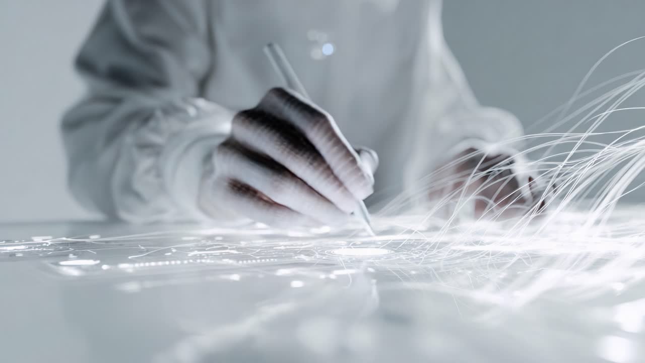 Creating Digital Art: A Focused Hand Skillfully Draws Intricate Patterns on a Bright Surface, Illuminating a Scene of Creativity and Innovation in a Modern Artistic Setting