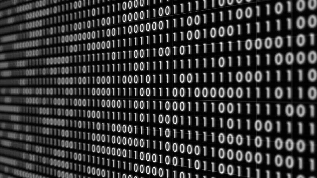 Binary Code Matrix: Abstract Digital Background