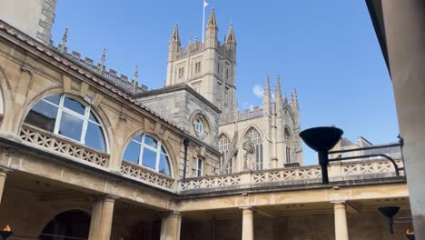 Bath Abbey View from The Roman Baths