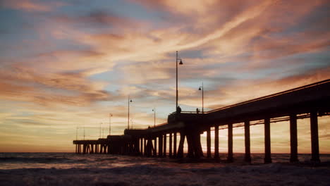 sunset by the pier
