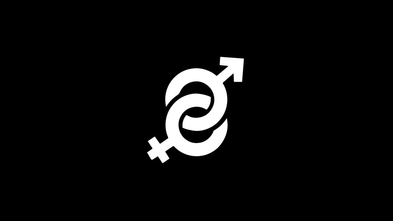 género masculino y femenino icono vintage twitched mala animación de señal.