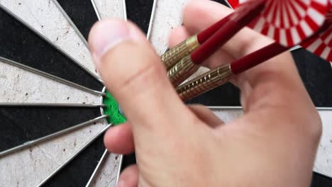 4k - darts game. close-up