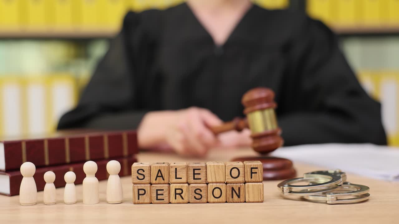 Image depicting human trafficking in a legal setting