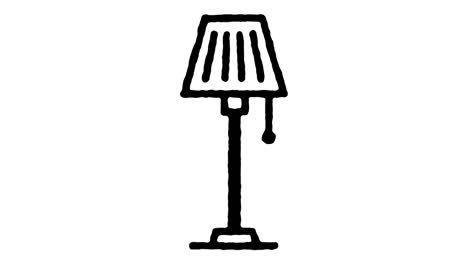 office decoration doodle line icon animation