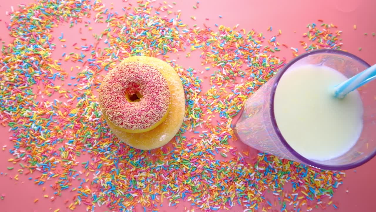 rosas y leche con salpicaduras