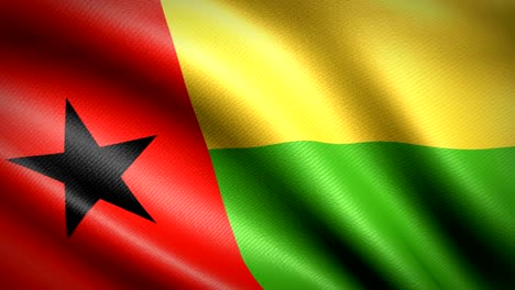 guinea-bissau flag. seamless looping animation. 4k high definition video