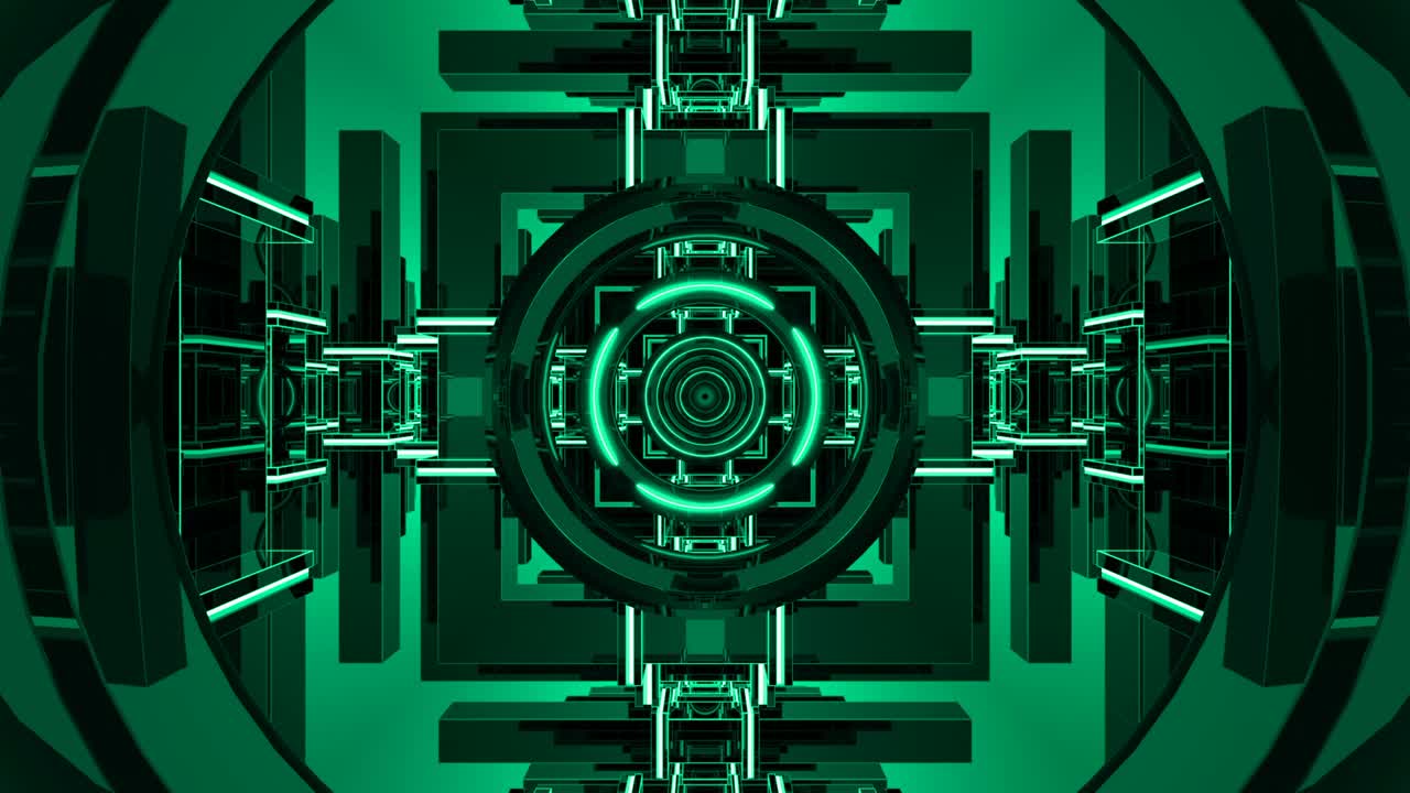 Turquoise 4K resolution technological looped artistic background endless