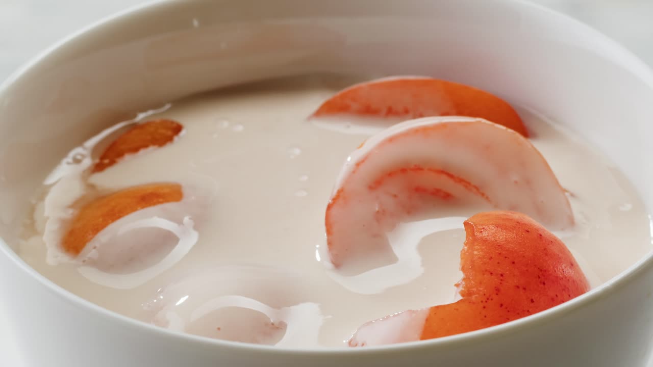 albaricoques en yogur