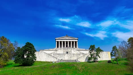 the walhalla - regensburg, germany - hall of fame for famous people in german history a copy of the greek parthenon built on the banks of the danube