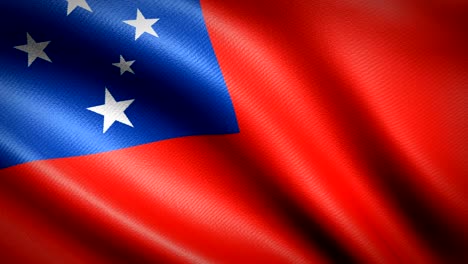 bandera de samoa. animación de bucle sin costuras. video de alta definición en 4k