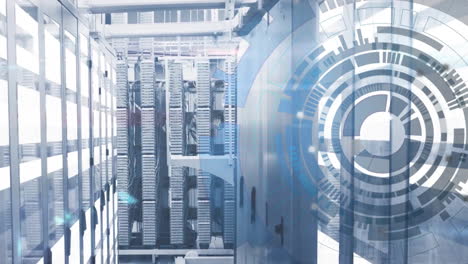 animation of scope with data processing over computer servers