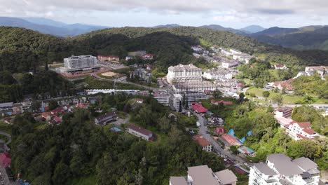 general landscape view of the brinchang district within the cameron highlands area of malaysia