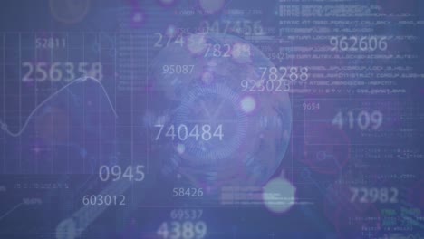 animación del escaneo del alcance sobre el procesamiento de datos