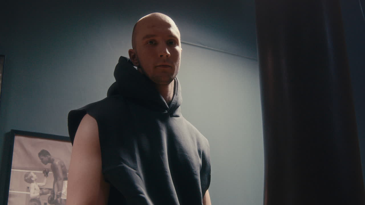 Man in a gym training