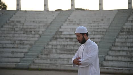 silhouette young asian muslim