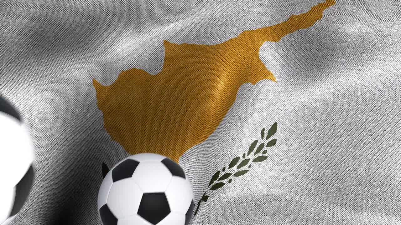 키프로스의 발과 축구공