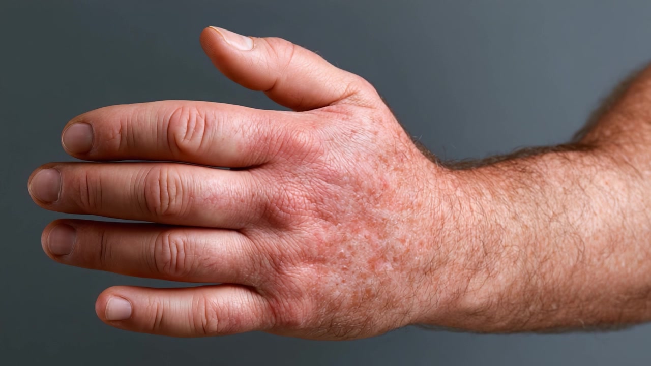 Esplorando il Dettaglio di una Mano Umana: Un Esame Ravvicinato della Texture della Pelle, dell'Aspetto e delle Caratteristiche Uniche in Due Fotogrammi Sequenziali.