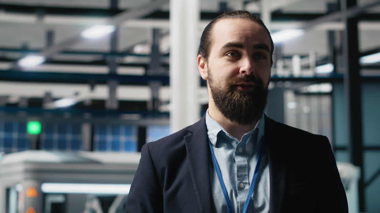 Portrait of a man in an industrial setting