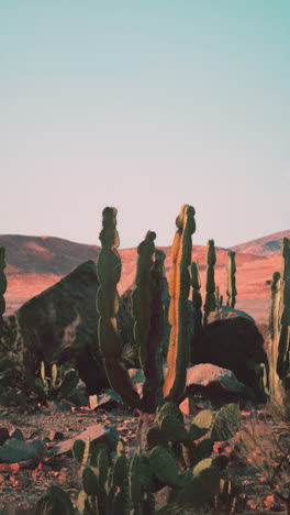 paisaje desértico con cactus