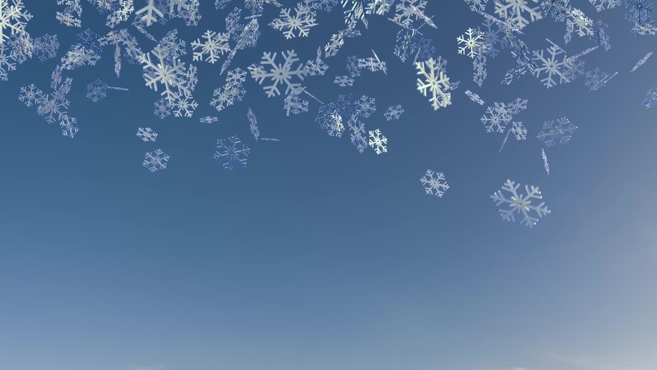 스노우플레이크 금속 반이는 스노우 플레이크 떨어지는 크리스마스 크리스마스 장식 휴가 4k