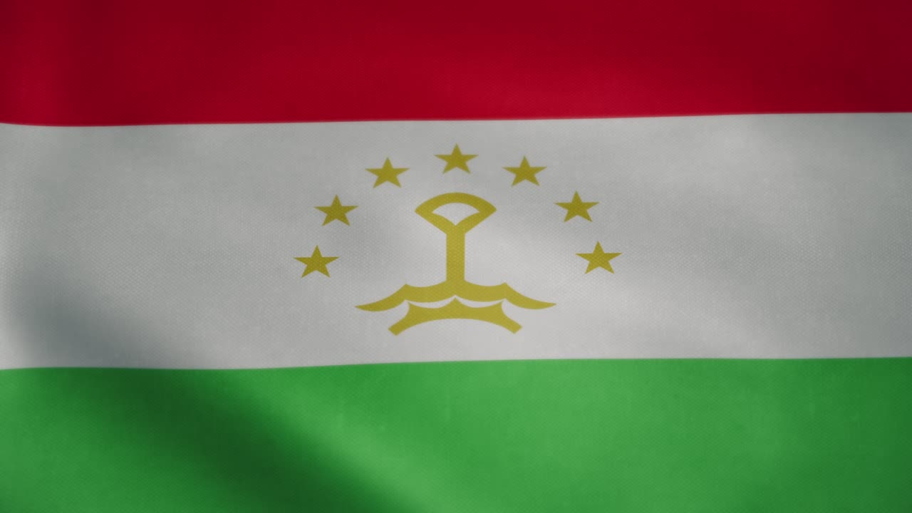 bandera de tayikistán, agitando en cámara lenta