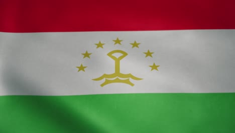 flag of tajikistan, slow motion waving