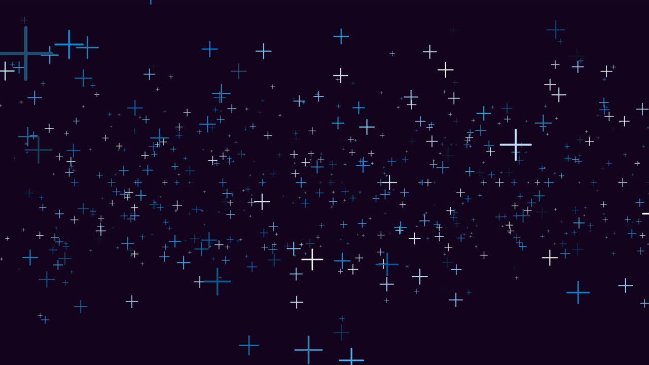 Sparkling constellations blue and white starry pattern on black