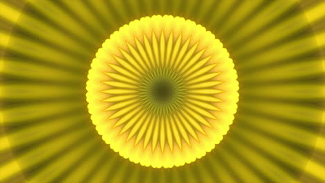 abstract yellow sunflower mandala