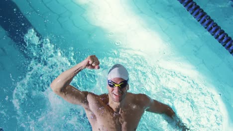 swimmer training in a swimming pool