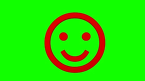 smile-face-emoticon drehender grüner bildschirm chroma-schlüssel soziale medien