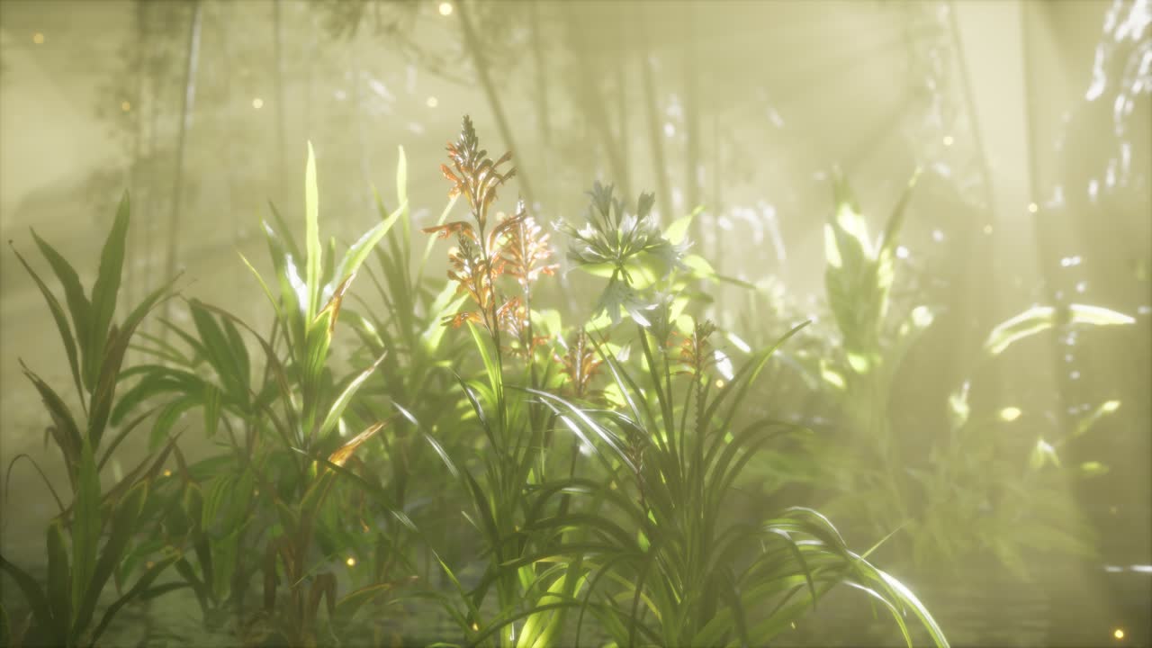 niebla sobre el río a primera hora de la mañana en un día de verano