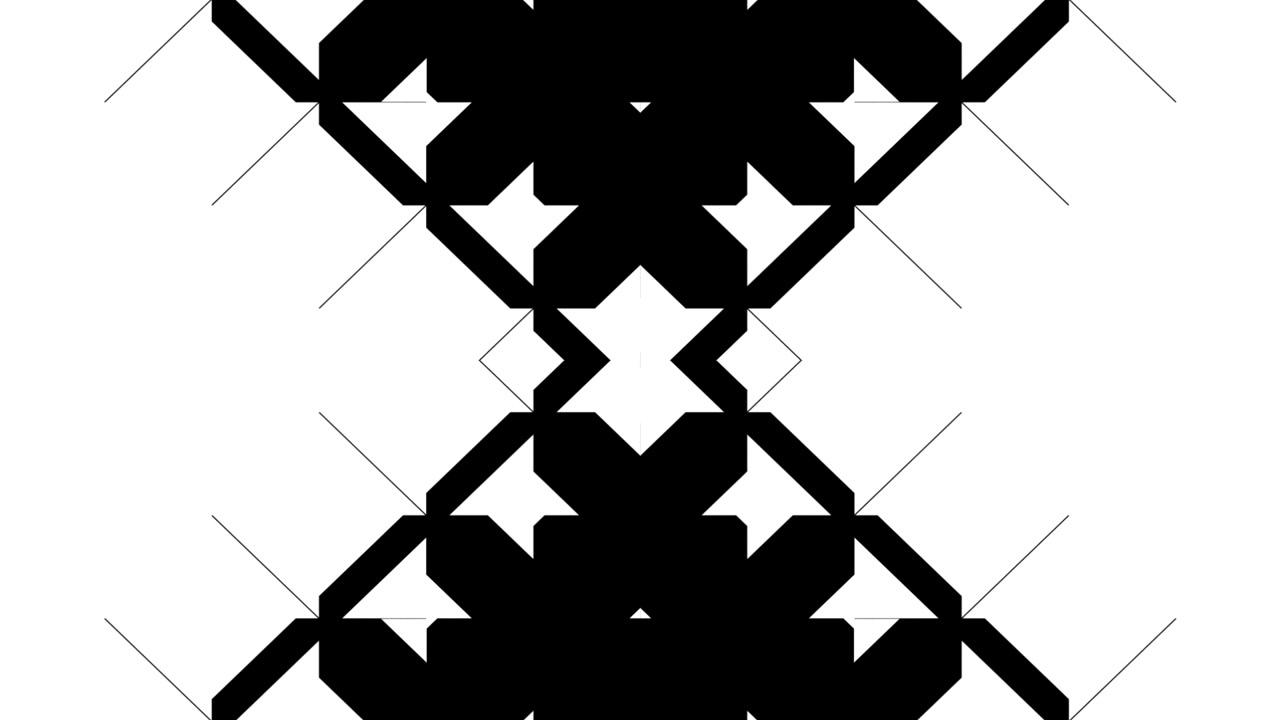 Abstract Geometric Animation with Expanding Black and White Shapes