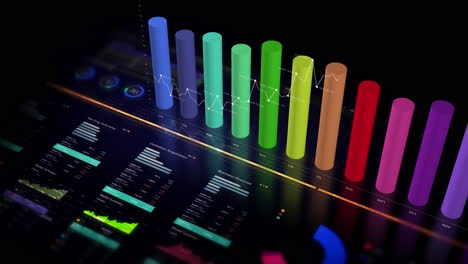dynamic data visuals for business info graphics, animated 3d charts, and data-driven insights for a business meeting mock-up. explore the world of trading, stock exchanges, and crypto