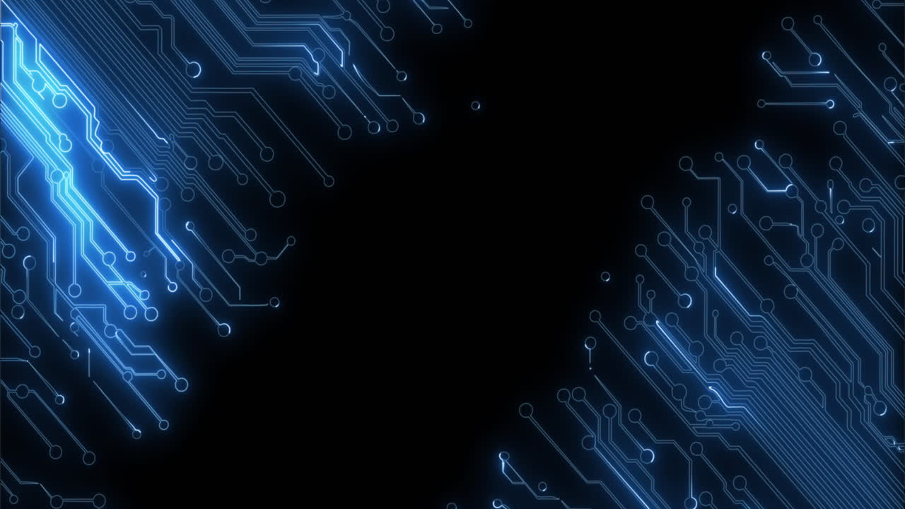 Abstract Blue Circuit Board Technology Background