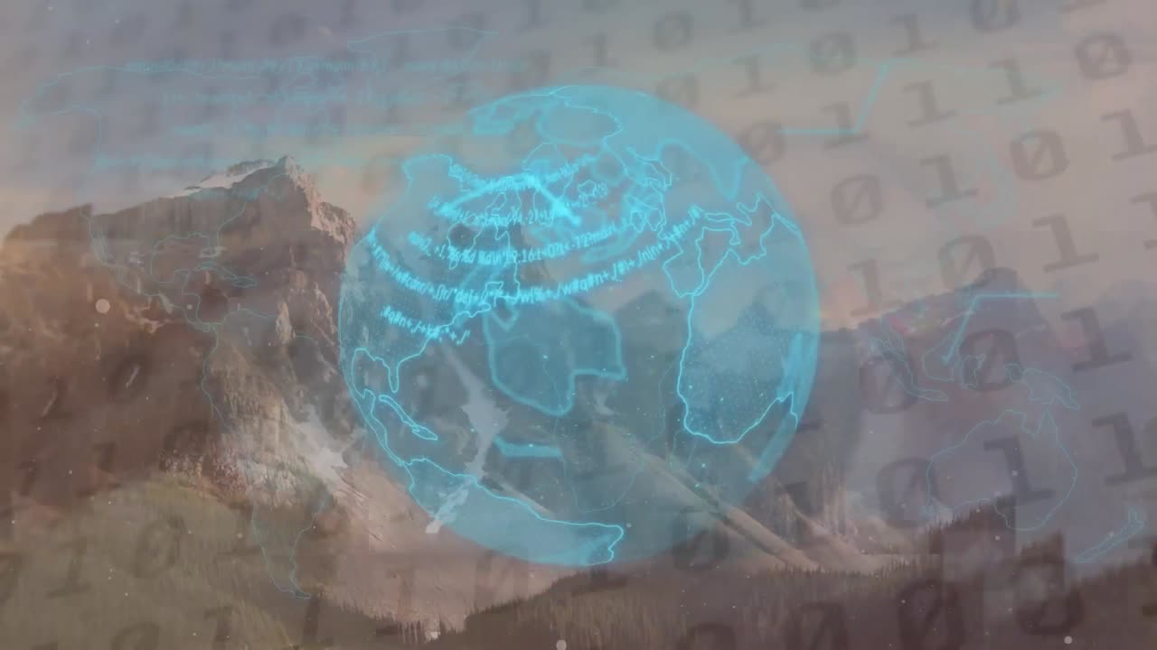 animación del globo sobre el procesamiento de datos