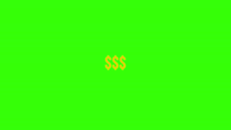 Gold-dollar-symbols-animate-over-green-screen