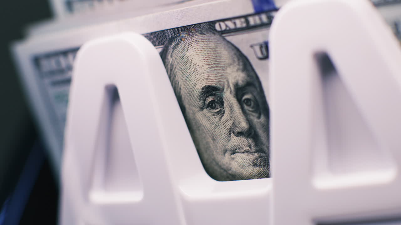 One Dollar Bill in a Holder