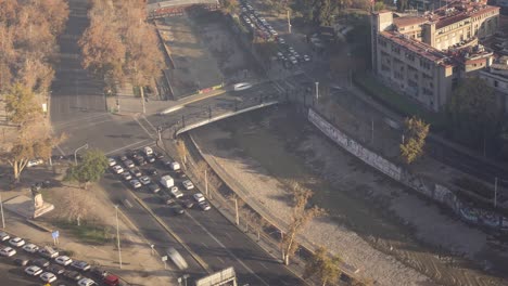 santiago de chile timelapse of providencia and mapocho river