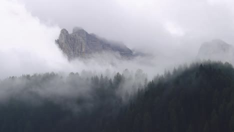 timelapse of mountain and foggy landscape