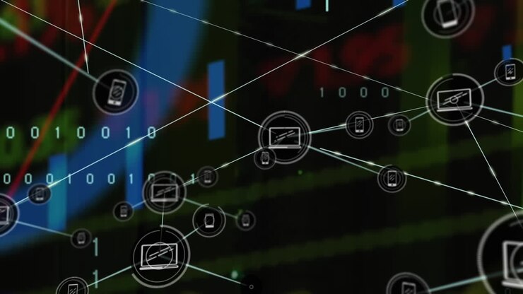 Network of against stock waves over network of network of seascape
