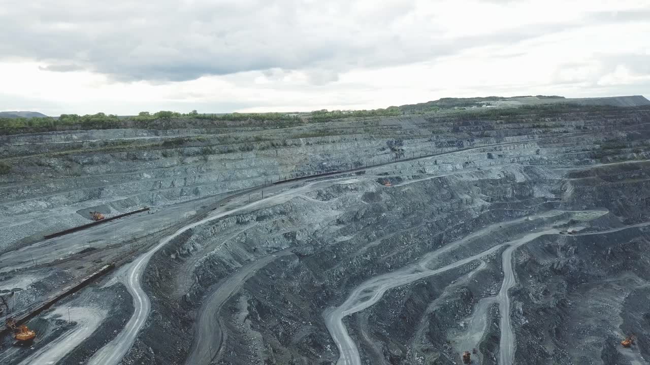 Aerial View of an Open Pit Mine