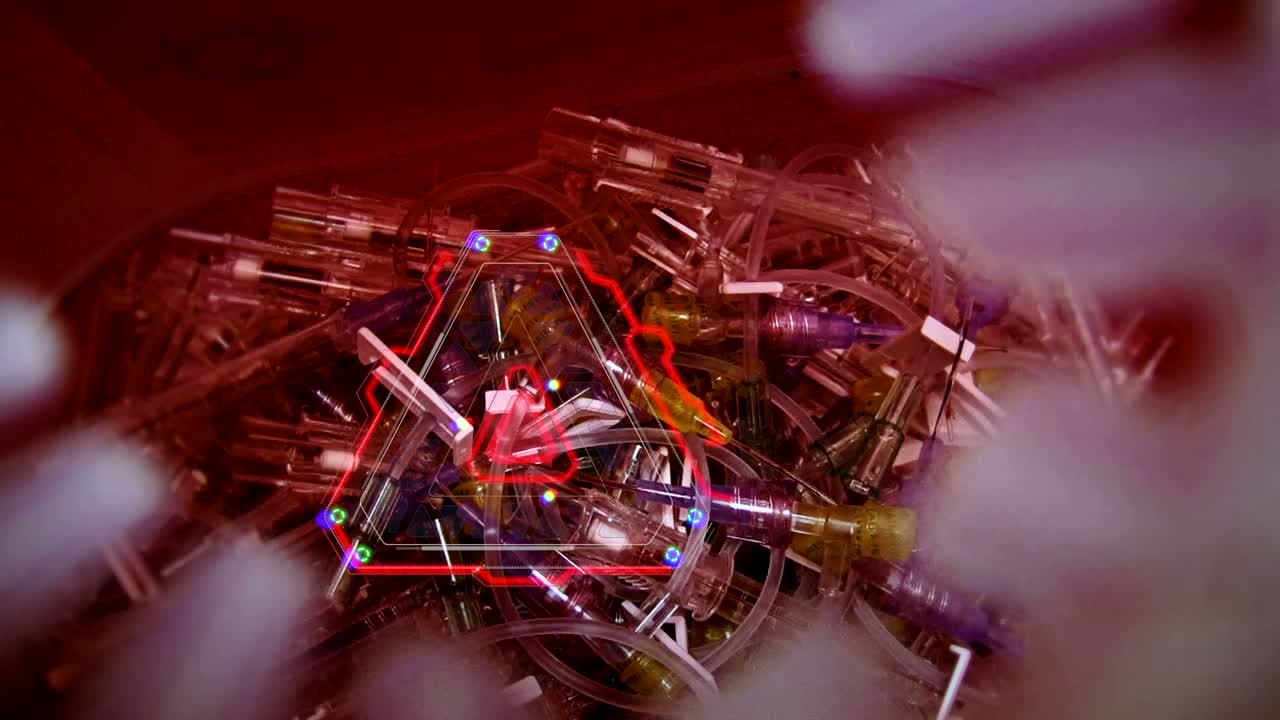 위험 의료 폐기물 컨테이너 병원