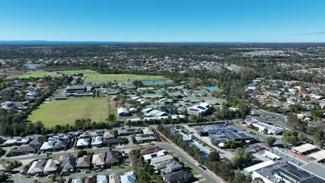 drone aerial shot orbiting the narangba valley state high school