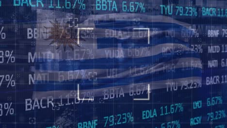 Animación-De-Procesamiento-De-Datos-Sobre-Bandera-De-Uruguay