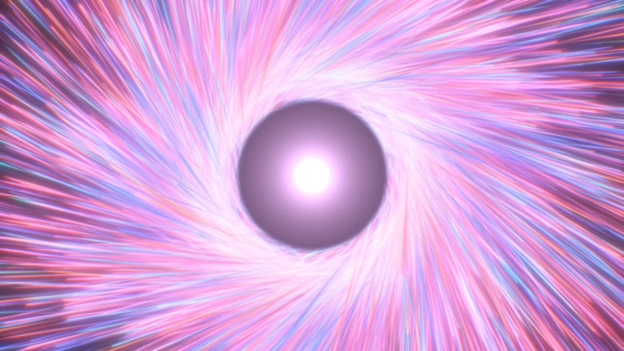 분홍색 반이는 네온 광선 어리의 긴장을 풀는 소용돌이 - 4k 원활한 vj 루프 모션 배경 애니메이션